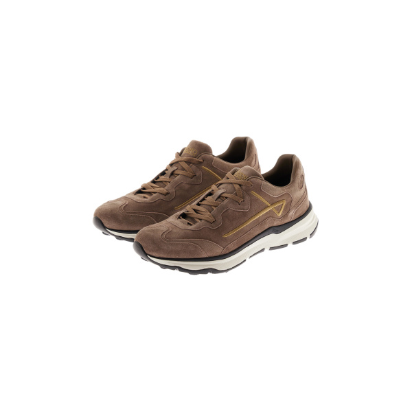 Herno Taupe Maggiore Trainers in Suede | Men's Sneakers | Luxury Shoes 
