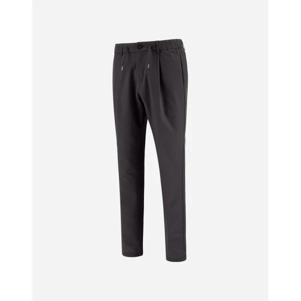 Herno Technical Stretch Fabric Trousers in Dark Grey | Men's Trousers | Luxury Shoes 