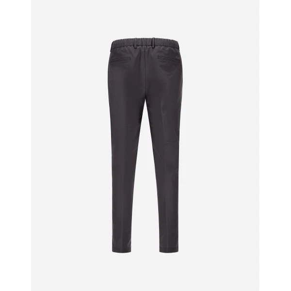 Herno Technical Stretch Fabric Trousers in Dark Grey | Men's Trousers | Luxury Shoes 
