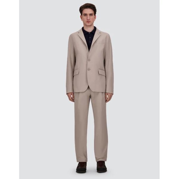 Herno Technical Stretch Fabric Trousers in Pearl Grey | Men's Trousers | Luxury Shoes 