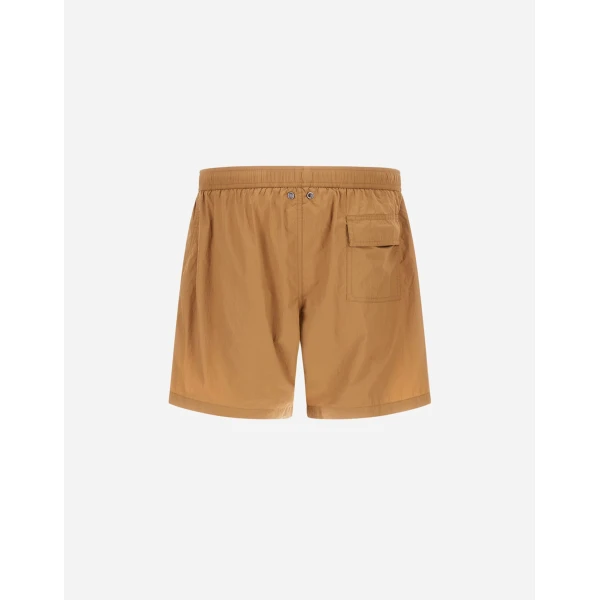 Herno Ultralight Crease Beach Boxers in Camel | Men's Swimwear | Luxury Shoes 