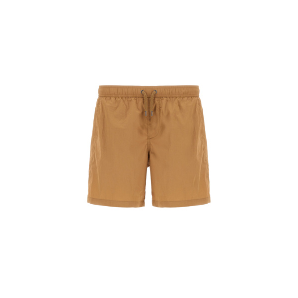 Herno Ultralight Crease Beach Boxers in Camel | Men's Swimwear | Luxury Shoes 