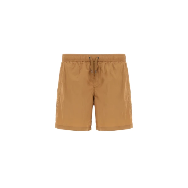 Herno Ultralight Crease Beach Boxers in Camel | Men's Swimwear | Luxury Shoes 