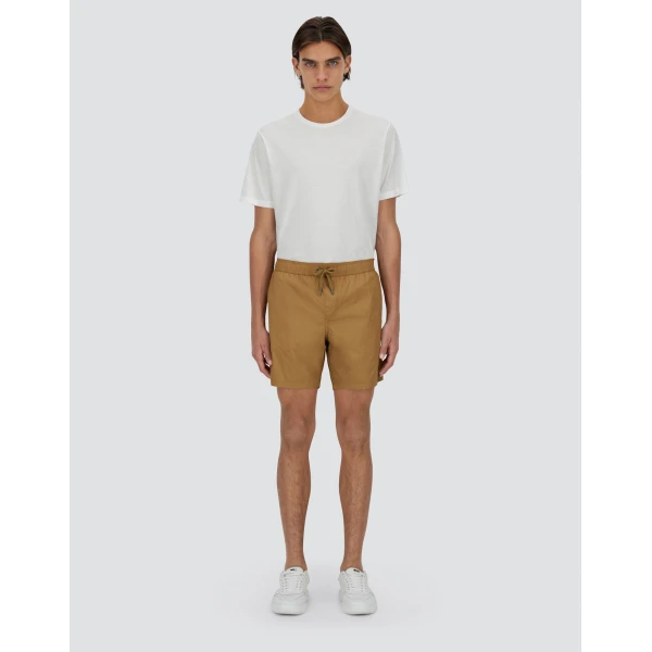 Herno Ultralight Crease Beach Boxers in Camel | Men's Swimwear | Luxury Shoes 