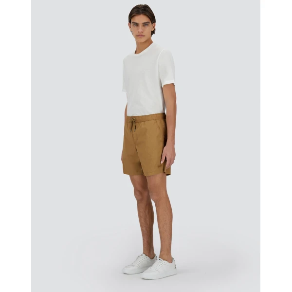 Herno Ultralight Crease Beach Boxers in Camel | Men's Swimwear | Luxury Shoes 