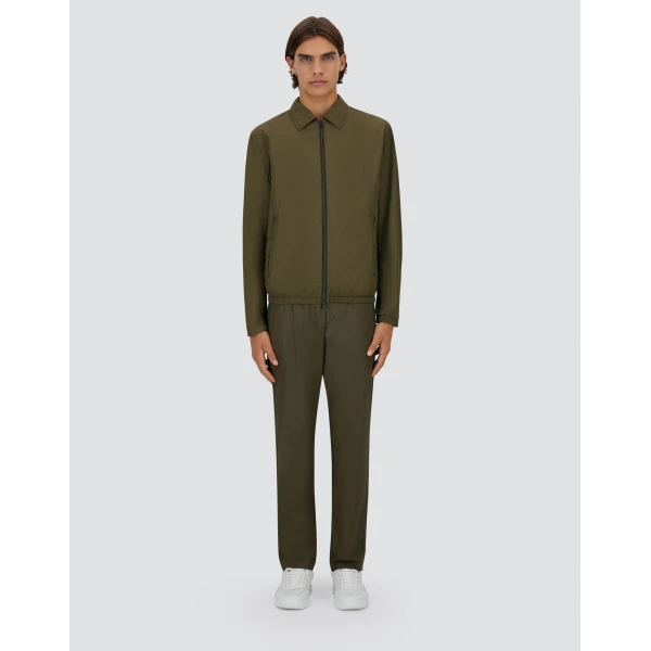Herno Ultralight Crease Shacket in Light Military | Men's Jackets | Luxury Shoes 