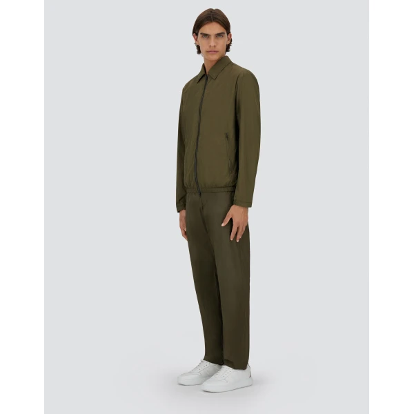 Herno Ultralight Crease Shacket in Light Military | Men's Jackets | Luxury Shoes 