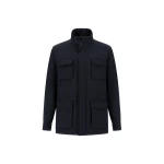 Herno Vintage-Effect Wool-Blend Field Jacket in Navy Blue | Men's Jackets | Luxury Shoes 