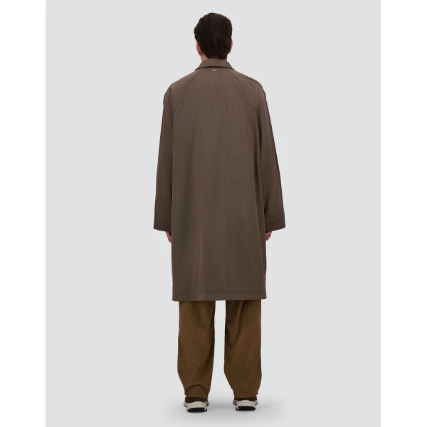 Herno Vintage-Effect Wool-Blend Raincoat in Light Taupe | Men's Coats | Luxury Shoes 