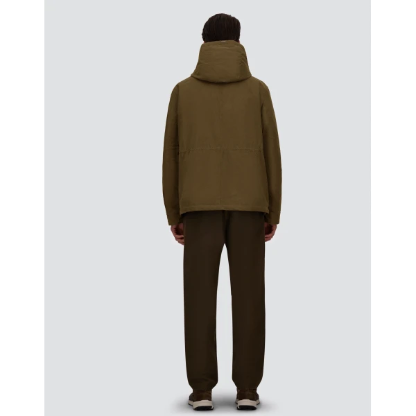 Herno Waxed Cotton-Blend Jacket in Military | Men's Jackets | Luxury Shoes 