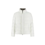 Herno White Bomber Jacket in Arendelle and Faux Fur | Men's Jackets | Luxury Shoes 