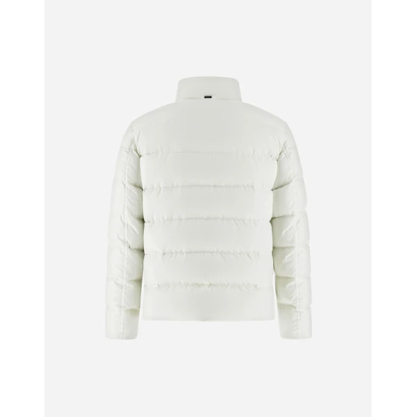 Herno White Bomber Jacket in Arendelle and Faux Fur | Men's Jackets | Luxury Shoes 