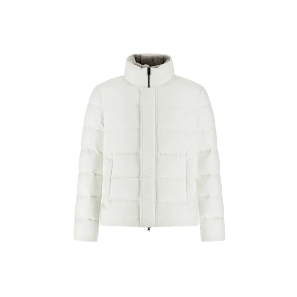 White Bomber Jacket in Arendelle and Faux Fur