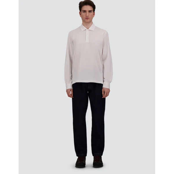 Herno White Polo Shirt in Superfine Cotton Stretch | Men's T-Shirts and Polos | Luxury Shoes 
