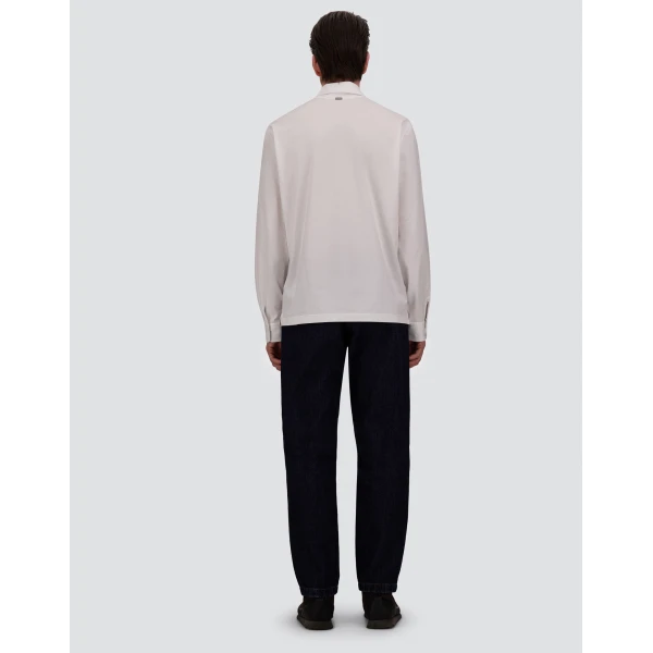 Herno White Polo Shirt in Superfine Cotton Stretch | Men's T-Shirts and Polos | Luxury Shoes 