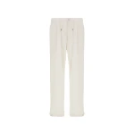 Herno White Resort Trousers in Lightweight Stretch Nylon | Men's Trousers | Luxury Shoes 
