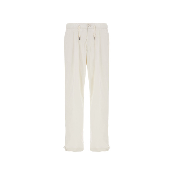 Herno White Resort Trousers in Lightweight Stretch Nylon | Men's Trousers | Luxury Shoes 