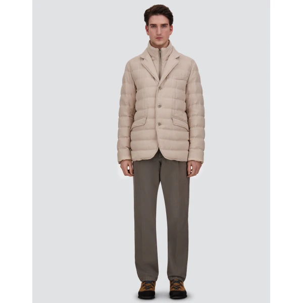 Herno Wool-Blend, Viscose and Suede-Effect Blazer in Chantilly | Men's Jackets | Luxury Shoes 