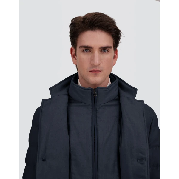 Herno Wool-Blend, Viscose and Suede-Effect Blazer in Navy Blue | Men's Jackets | Luxury Shoes 