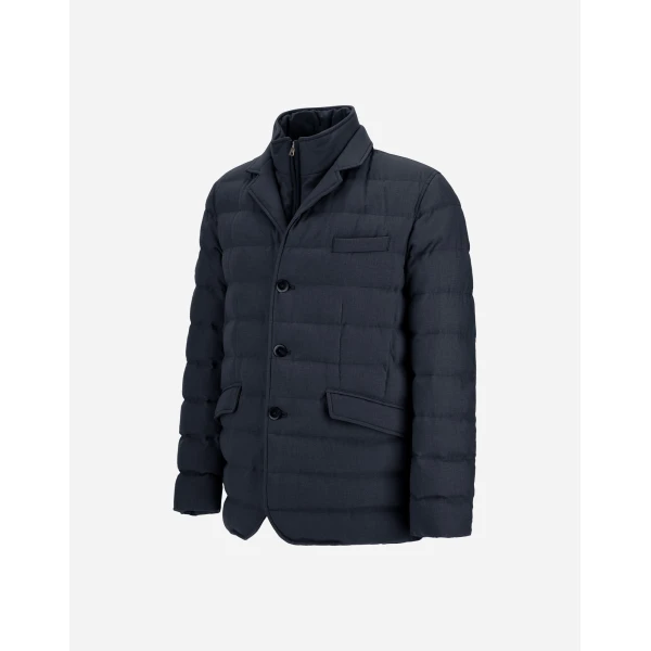Herno Wool-Blend, Viscose and Suede-Effect Blazer in Navy Blue | Men's Jackets | Luxury Shoes 