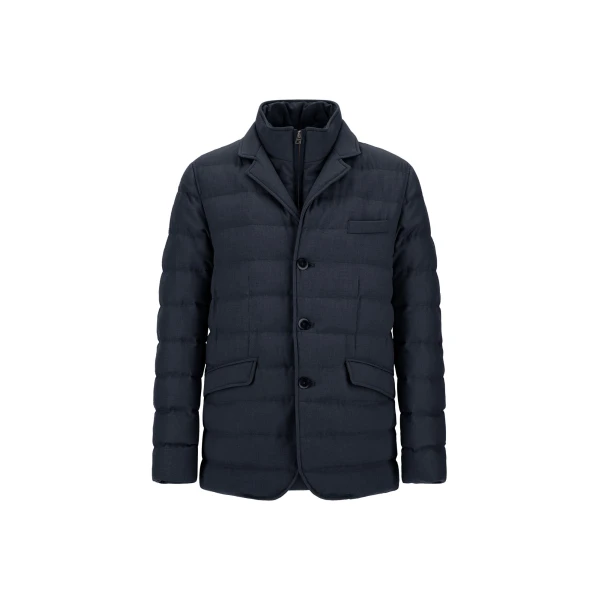 Herno Wool-Blend, Viscose and Suede-Effect Blazer in Navy Blue | Men's Jackets | Luxury Shoes 