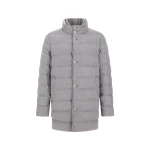 Herno Wool-Blend, Viscose and Suede-Effect Carcoat in Light Grey | Men's Coats | Luxury Shoes 