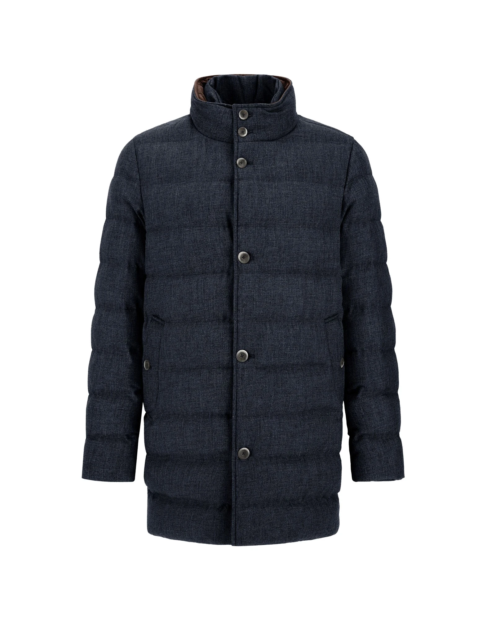 Herno Wool-Blend, Viscose and Suede-Effect Carcoat in Navy Blue Herno Wool-Blend, Viscose and Suede-Effect Carcoat in Navy Blue | Men's Coats | Luxury Shoes