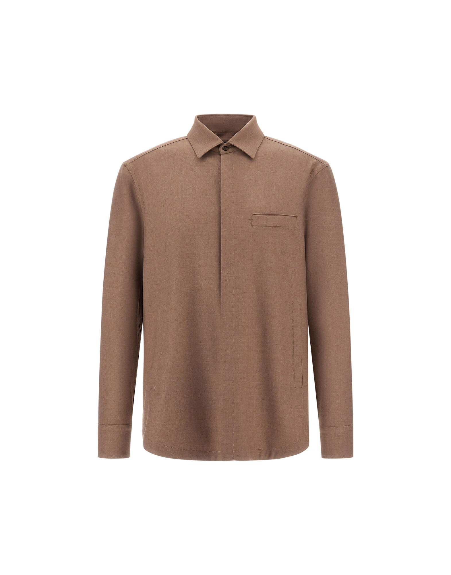 Herno Wool Gabardine Shirt in Light Taupe Herno Wool Gabardine Shirt in Light Taupe | Men's Shirts | Luxury Shoes