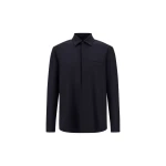 Herno Wool Gabardine Shirt in Navy Blue | Men's Shirts | Luxury Shoes 