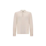 Herno Wool Jersey Polo Shirt in Chantilly | Men's T-Shirts and Polos | Luxury Shoes 