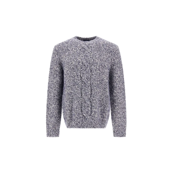 Herno Wool Jumper with Buttoned Detail in Navy Blue | Men's Knitwear | Luxury Shoes 