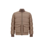 Herno Wool Tweed Bomber Jacket in Chantilly | Men's Jackets | Luxury Shoes 