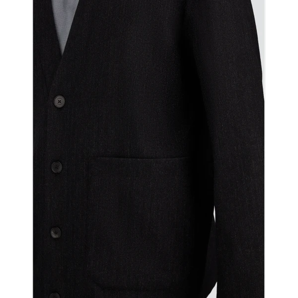 Herno Wool Twill Jacket in Iron | Men's Jackets | Luxury Shoes 
