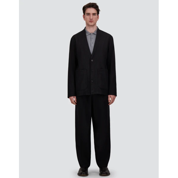 Herno Wool Twill Jacket in Iron | Men's Jackets | Luxury Shoes 