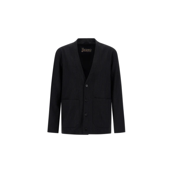 Herno Wool Twill Jacket in Iron | Men's Jackets | Luxury Shoes 