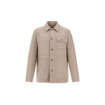 Herno Wool Twill Shacket in Chantilly | Men's Jackets | Luxury Shoes 