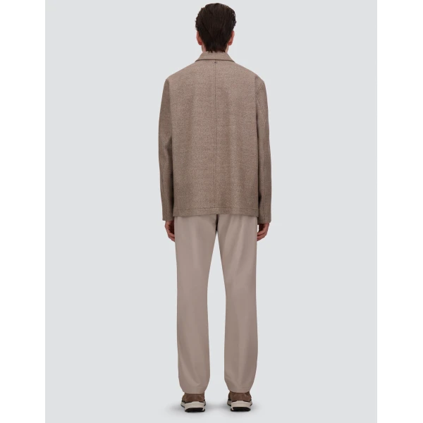Herno Wool Twill Shacket in Chantilly | Men's Jackets | Luxury Shoes 