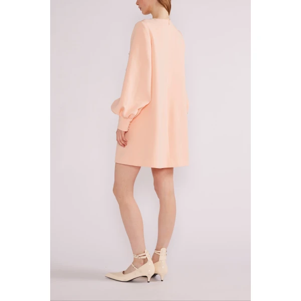 Huishan Zhang Farah Mini Dress in Apricot Sable | Mini Dresses | Luxury Shoes 