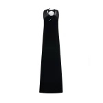 Huishan Zhang Mia Gown in Black Crepe Jersey | Evening Gowns | Luxury Shoes 