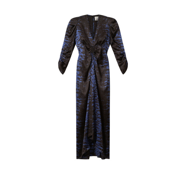 Isabel Marant Albini Silk Dress in Midnight | Women | Luxury Shoes 