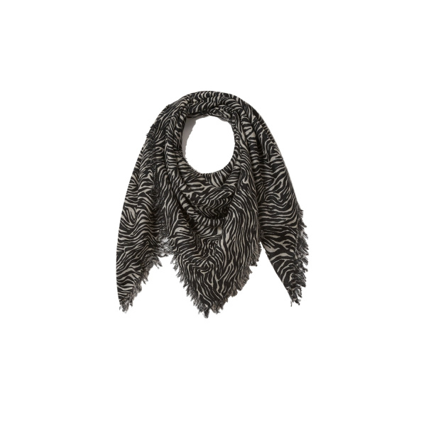 Isabel Marant Alecia Cashmere Scarf in Zebra | Women | Luxury Shoes 