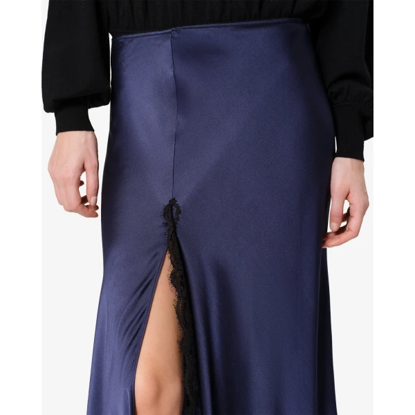 Isabel Marant Alexandra Silk Skirt in Midnight | Maxi Skirts | Luxury Shoes 