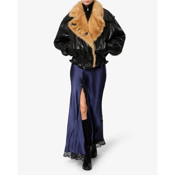 Isabel Marant Alexandra Silk Skirt in Midnight | Maxi Skirts | Luxury Shoes 
