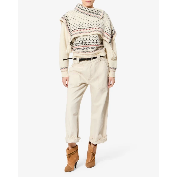 Isabel Marant Alfina Sweater in Ecru | Sweaters | Luxury Shoes 