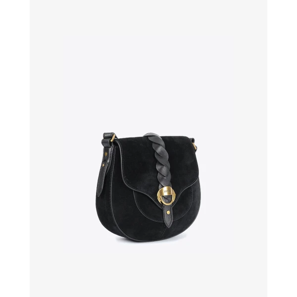 Isabel Marant Altay Small Suede Bag in Black | Shoulder & Crossbody Bags | Luxury Shoes 