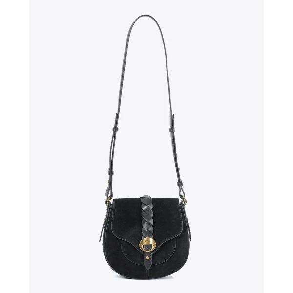 Isabel Marant Altay Small Suede Bag in Black | Shoulder & Crossbody Bags | Luxury Shoes 