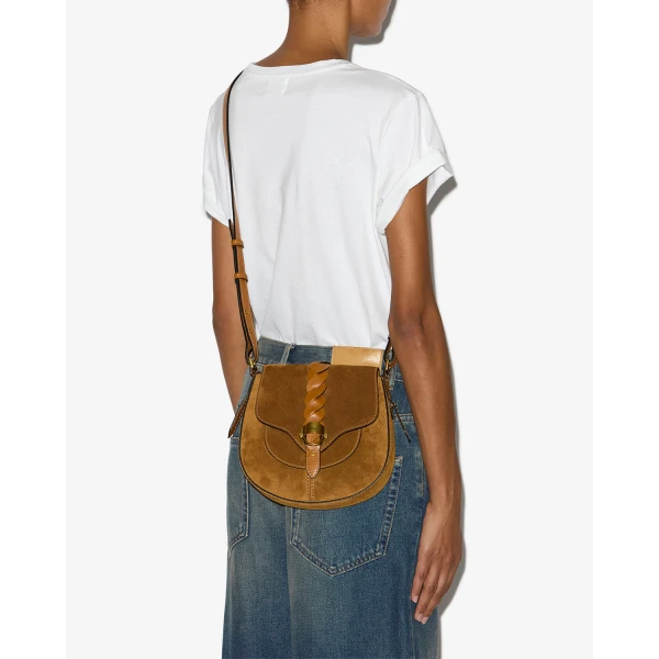Isabel Marant Altay Small Suede Bag in Cognac | Shoulder & Crossbody Bags | Luxury Shoes 