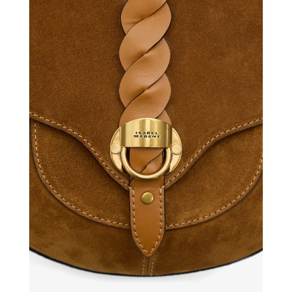 Isabel Marant Altay Small Suede Bag in Cognac | Shoulder & Crossbody Bags | Luxury Shoes 