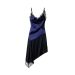 Isabel Marant Anazia Silk Dress in Midnight | Women | Luxury Shoes 