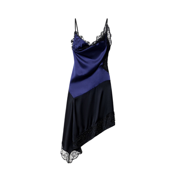 Isabel Marant Anazia Silk Dress in Midnight | Women | Luxury Shoes 